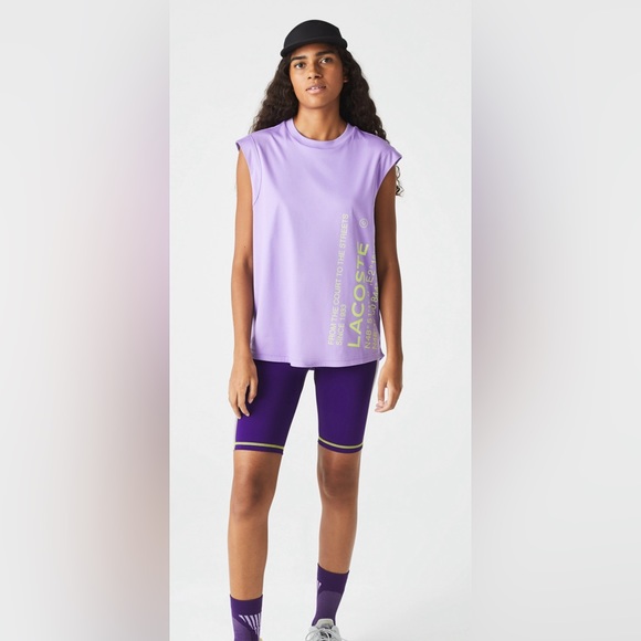 LACOSTE WOMEN’S SPORT LOOSE FIT BRANDED COORDINATE T-SHIRT - Picture 7 of 9